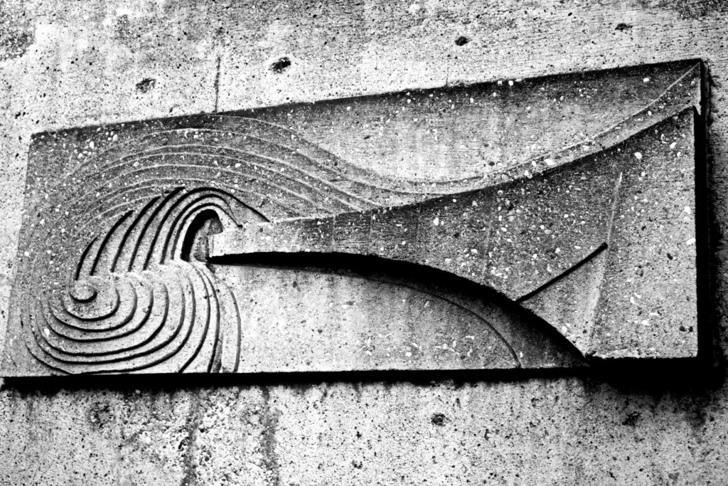 Concrete abstract art panel