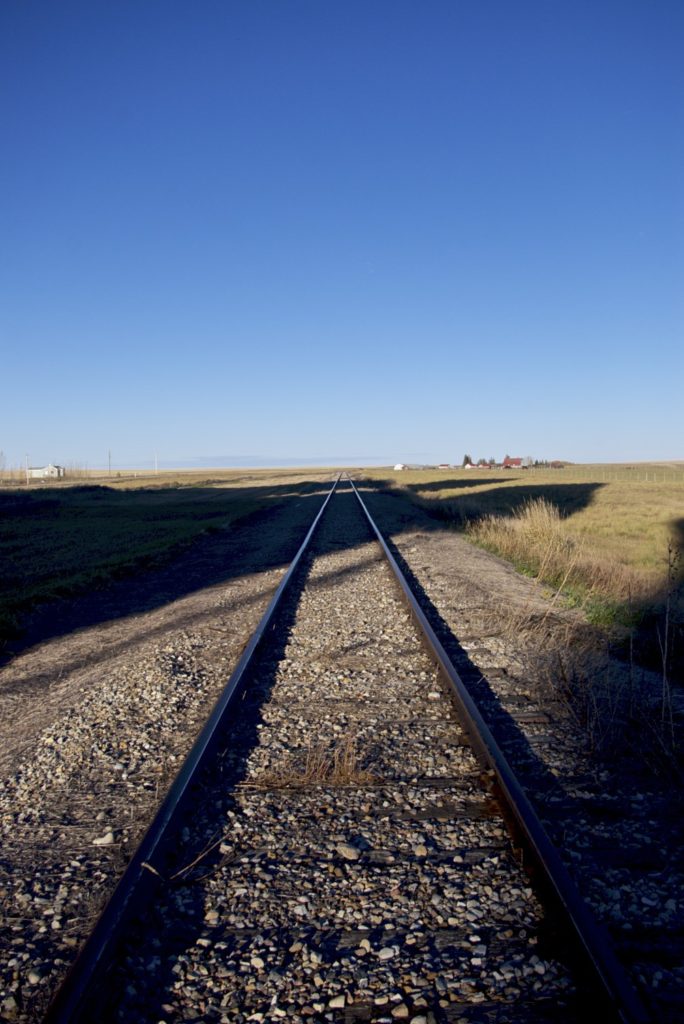 railway tracks on prairies
