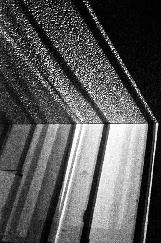 Abstract of light patters on wall and ceiling