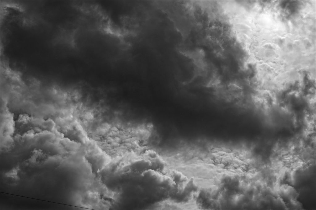 layers of cloud in overcast sky